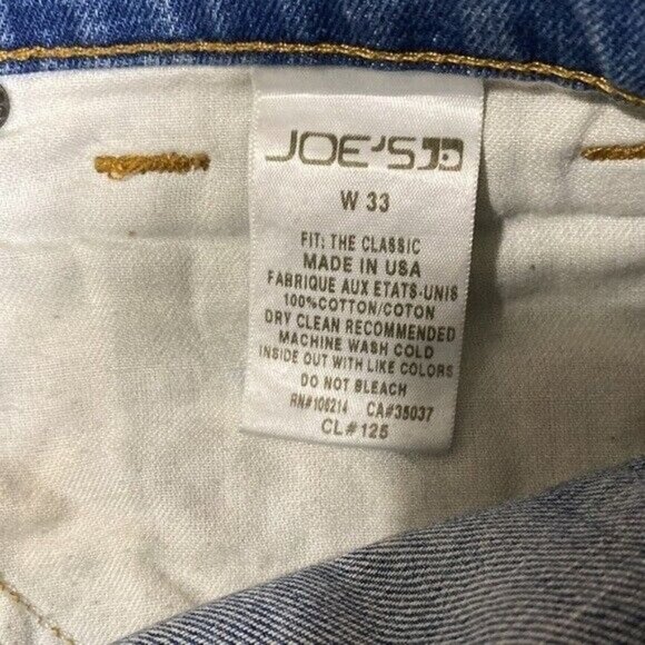 Joe’s the classic fit Mens jean destroyed distressed in size 33 - Picture 4 of 7